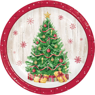 Christmas paper 2024 plates bulk